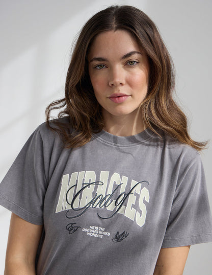 God of Miracles Cropped Women's Tee