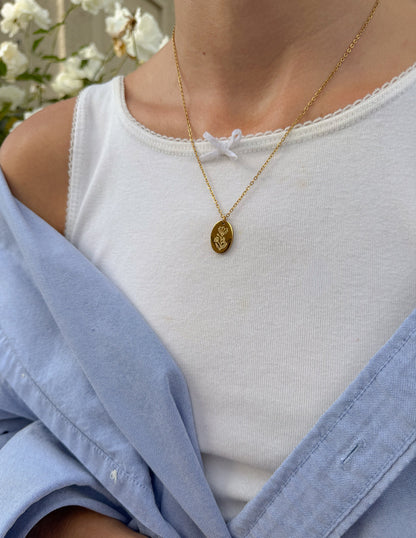 Wildflower Oval Link Necklace